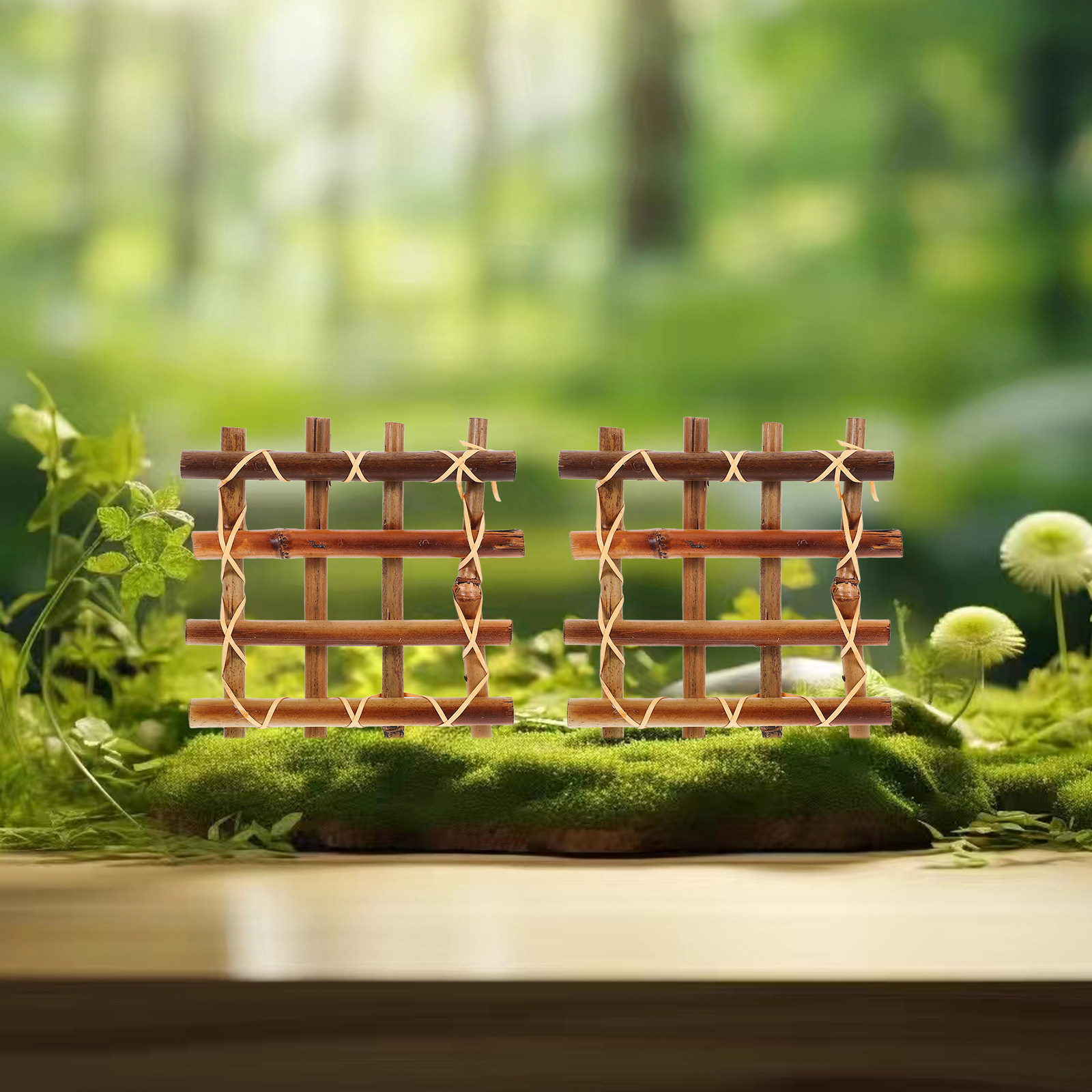 2 piezas de valla de bambú, di - Bonsai Garden Landscape Design reseña y precio